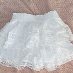 altered state white ruffle skirt